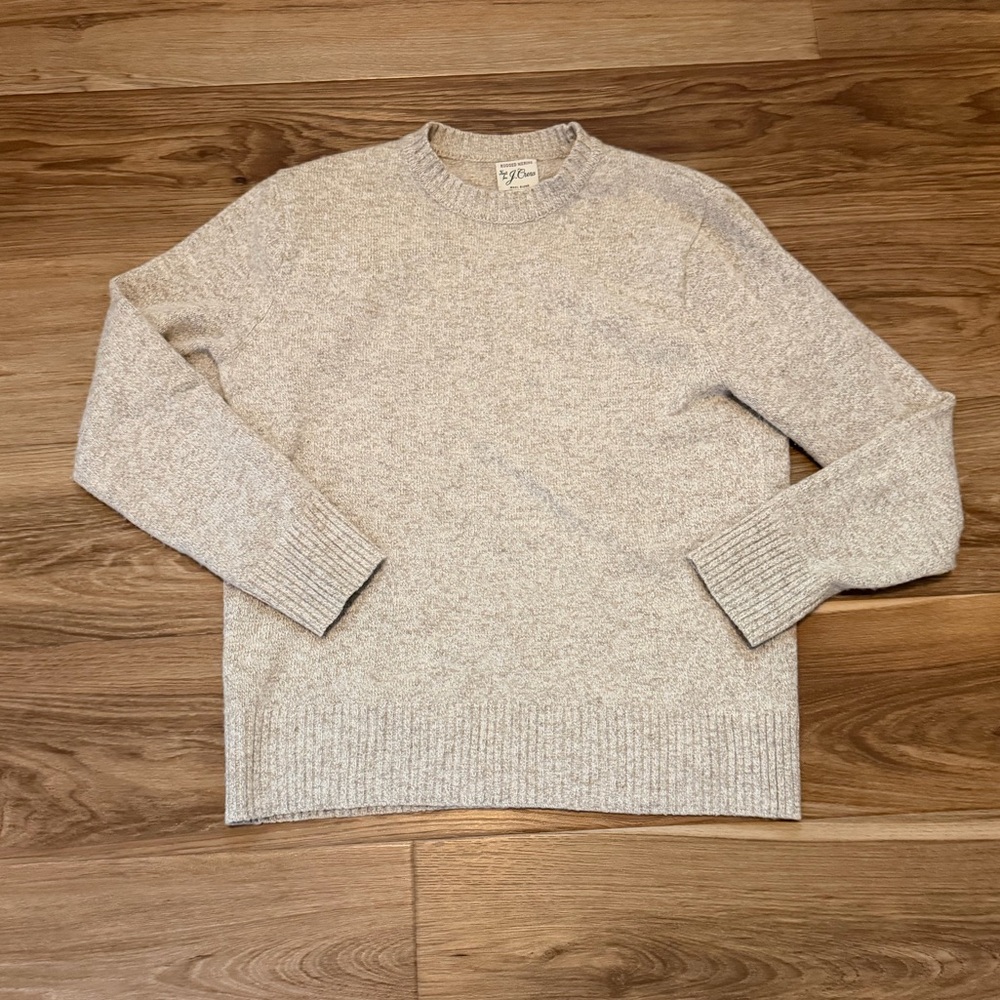 J Crew Men’s sz Small Wool Blend Sweater, Beige/Tan